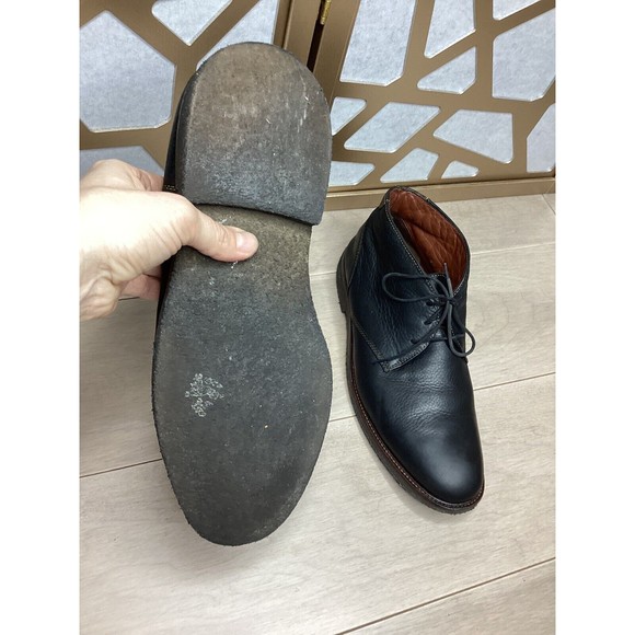 Johnston Murphy Men Copeland Chukka Black Tumbled Soft Sheep Leather 12 M Boots